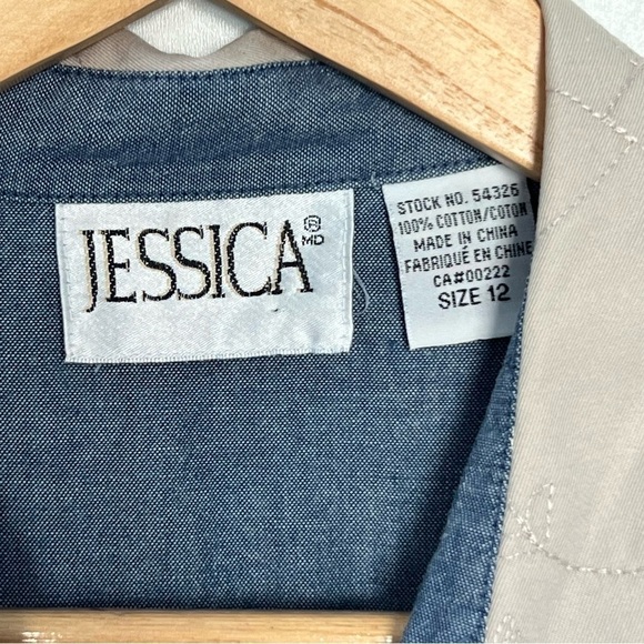 Vintage  Jessica Tan and cream embroidered vest mini dress - Picture 7 of 8